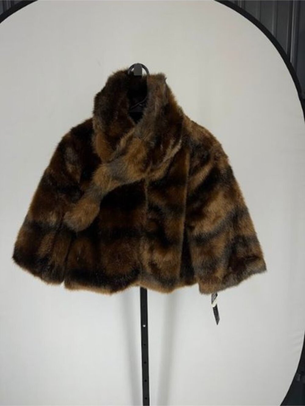 Attention Vintage Faux Fur Cropped Peacoat